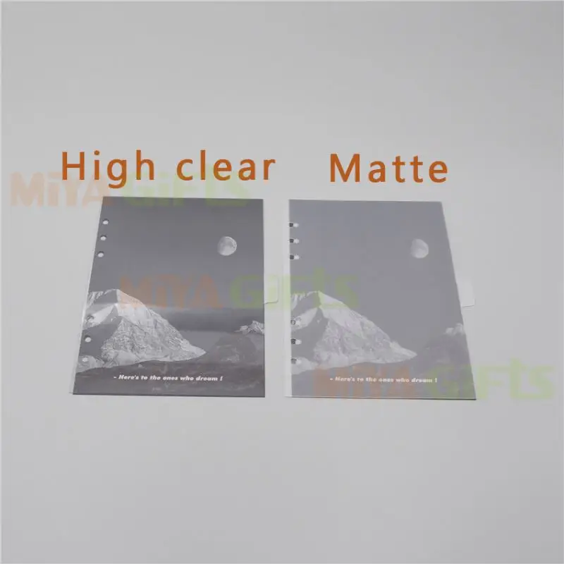 custom shape planner top page index monthly disc bound schedule frosted tabbed divider set white plastic PVC