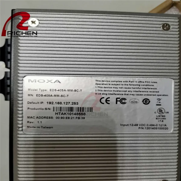  Новый и оригинальный последовательный сервер Ethernet-коммутатор мокса EDS-408A-MM-ST в наличии на