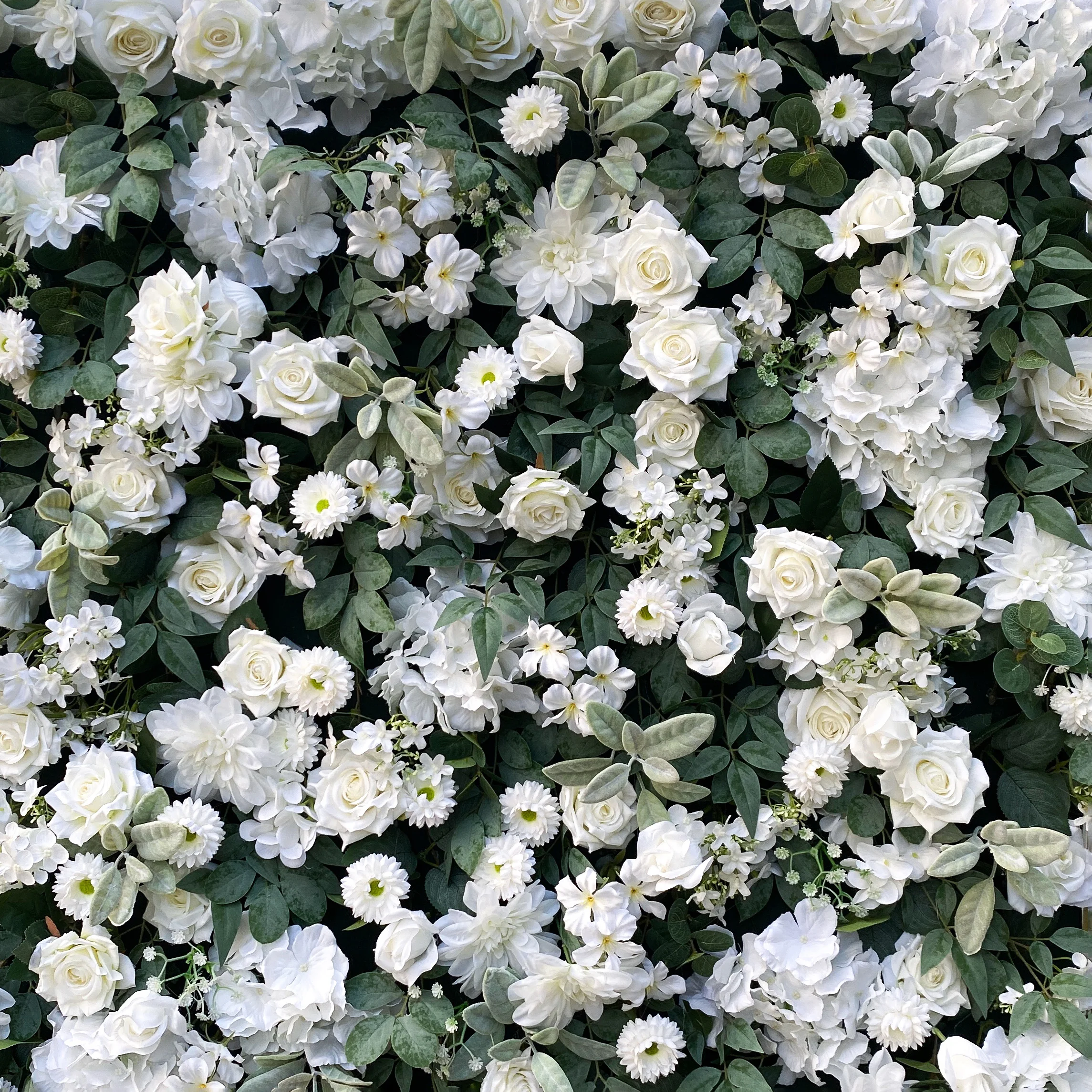 Flower Wall Backdrop Wedding Rose Backdrop Fabric Floral Wall Panel WED White Flowers Wall Decoration