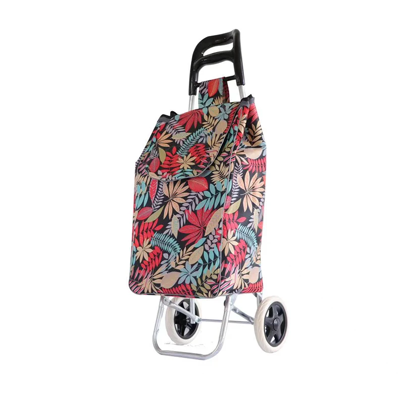 Store Supermarket  Easy Carrier Portable  Folding Trolley Cart Luggage Shopping Trolley Bag Carry Grocery