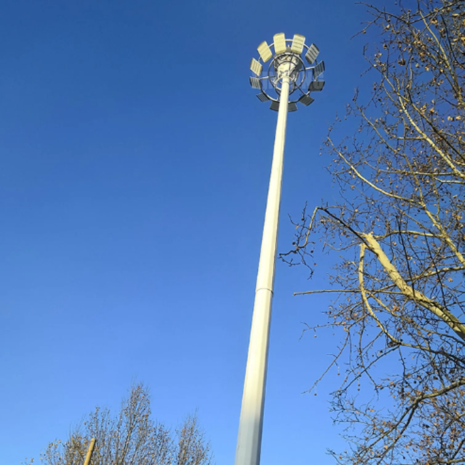 15m to 18m high mast steel galvanized street light pole