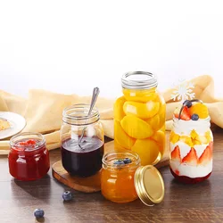 Factory Direct Hot pepper Sauce Glass Bottle Caviar Sealed Jar Glass Jars For Jam And Honey