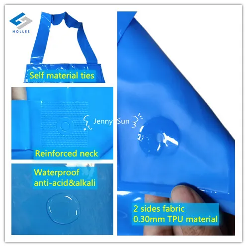 Food Processing Butcher Work Apron Blue light weight Anti-Fouling Waterproof rubber TPU/PVC Aprons