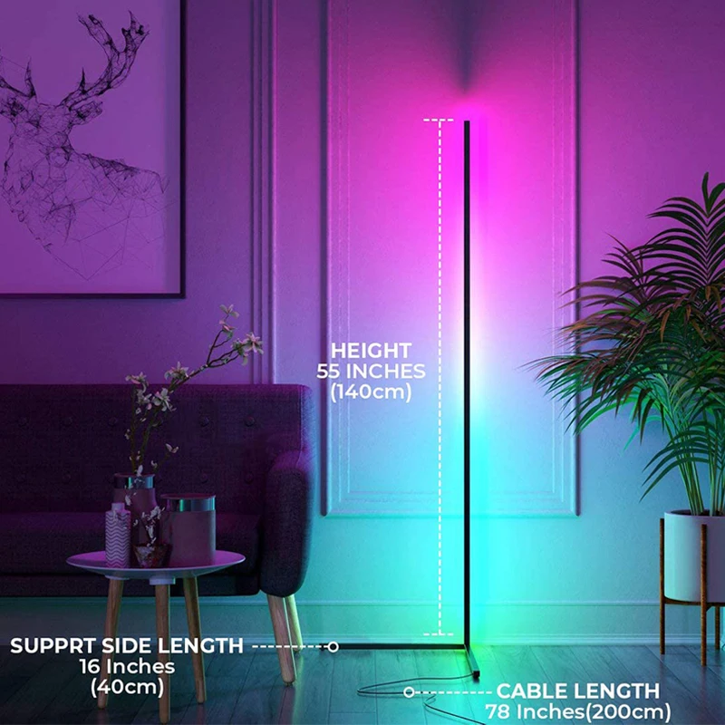 Dimmable LEONC RGB Color Changing LED Modern Floor Lamps Wholesale China Nordic Minimalist Luxury Designer Standing Lamp