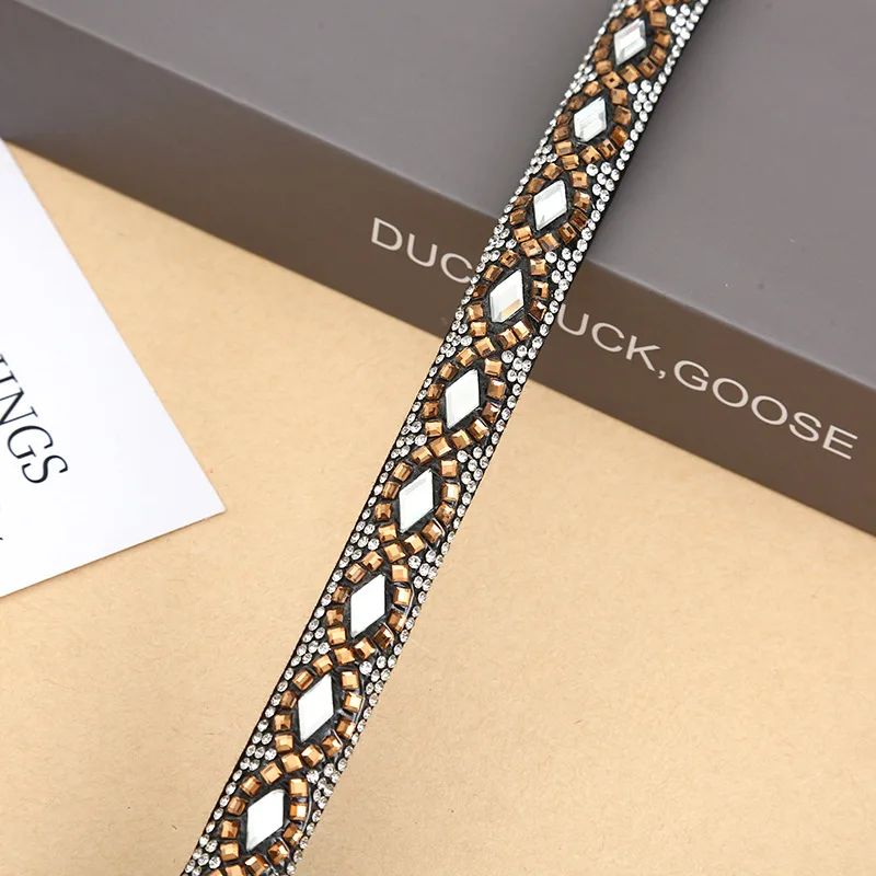 Crystal Rhinestone Tube Rope bling Shoes Lace Trouser Rope Rhinestone Diamond Strip Cord Rhinestone Rope