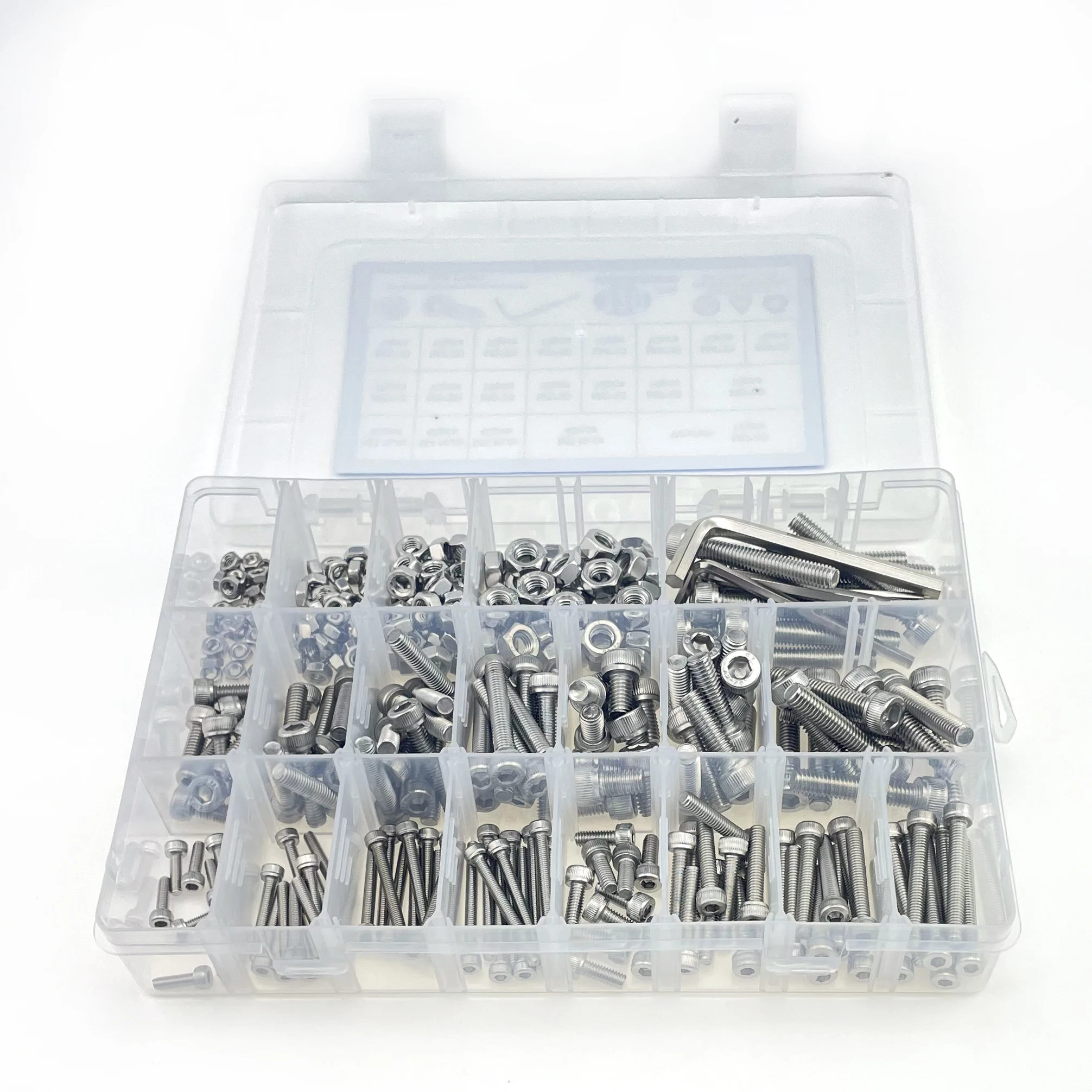 China Manufacture 320 pcs Cylinder Head Hexagon Screw  Hex Nuts Assortment Kit