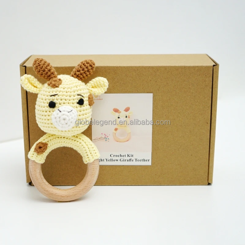 Animals Diy Amigurumi Creative Crochet Stuffed Toys Needle Kit Handmade Crochet Mini Giraffe sheep elephant Bear Doll