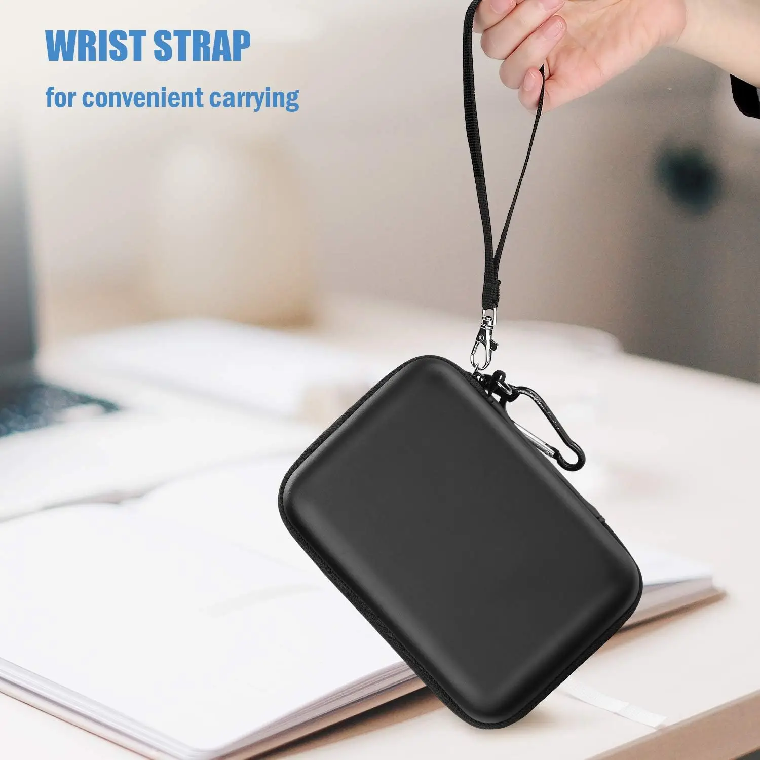 Custom Logo Shockproof Portable External Hard Disk Case 3.0 3.5 SSD Casing Waterproof EVA WD HDD Hard Drive Storage Case & Bags