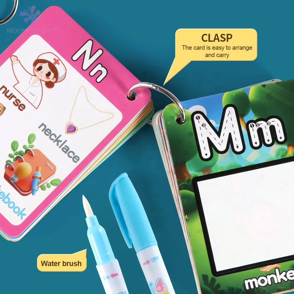 Preschool Children Drawing Toys Alphabet Learning Toy Portable Magic Water Book Drawing Cards Educational Coloring Kit for Kids