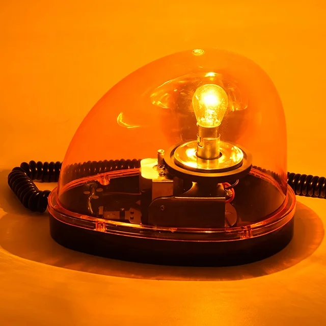Аварийной ситуации strobe light 12-вольтовой Чрезвычайно яркий готический стиль Черное перо вращающаяся сигнальная лампочка
