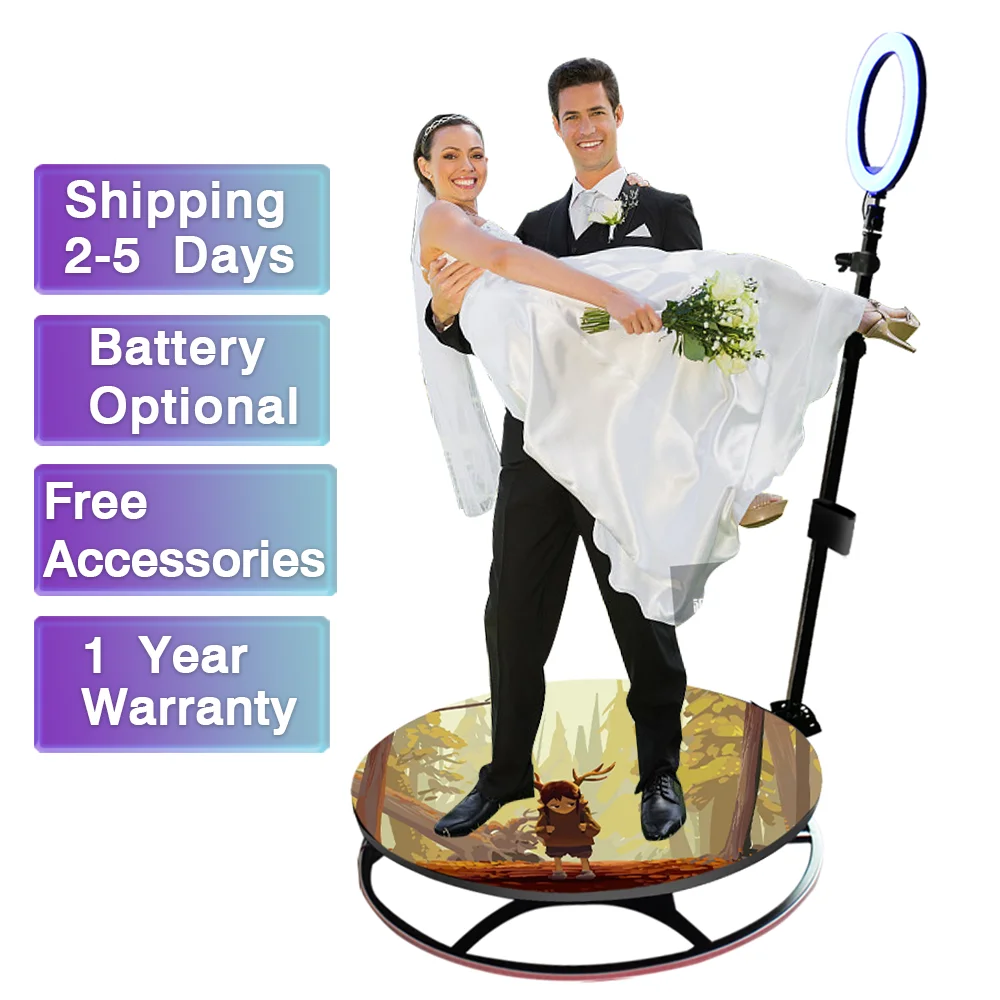 2021 wedding party  warm popular 360 photo booth package video 360 photo booth backdrop ipad 360 photo booth background lights
