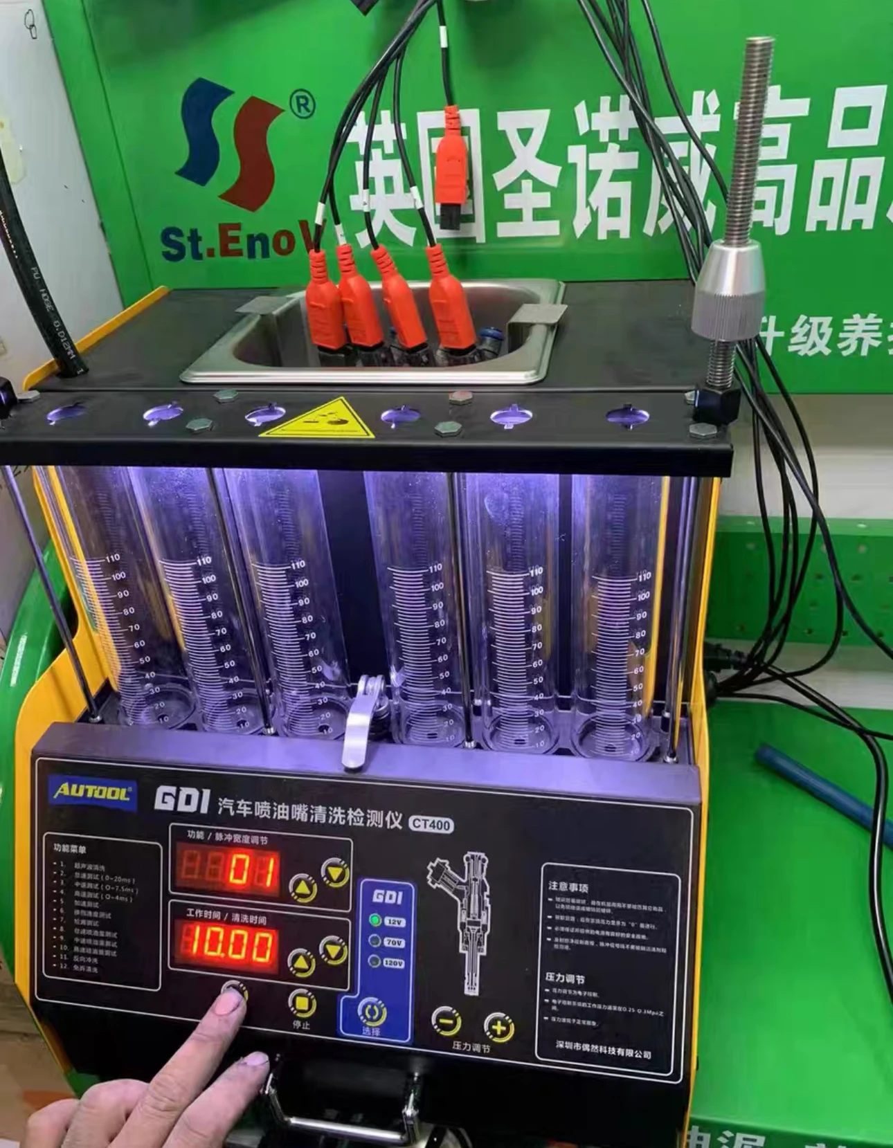 AUTOOL CT400 GDI 6-цилиндровый ультразвуковой инжектор топлива очиститель и тестер ЖК-экран спрей в заказе обновленный тестирование