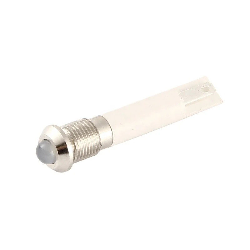 8mm #2 Head 12v Indicator Lamp 2 Pin Solder Terminal Waterproof IP67 Metal Led Indicator White Lights