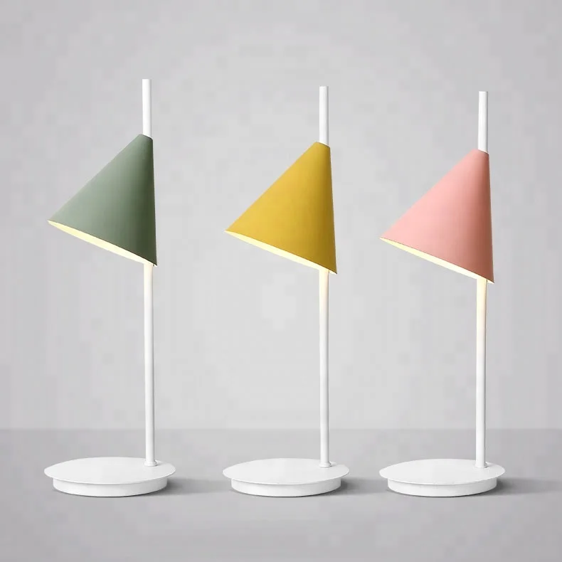 Профессиональный синий зеленый розовый желтый кровать боковые настольные лампы изображения