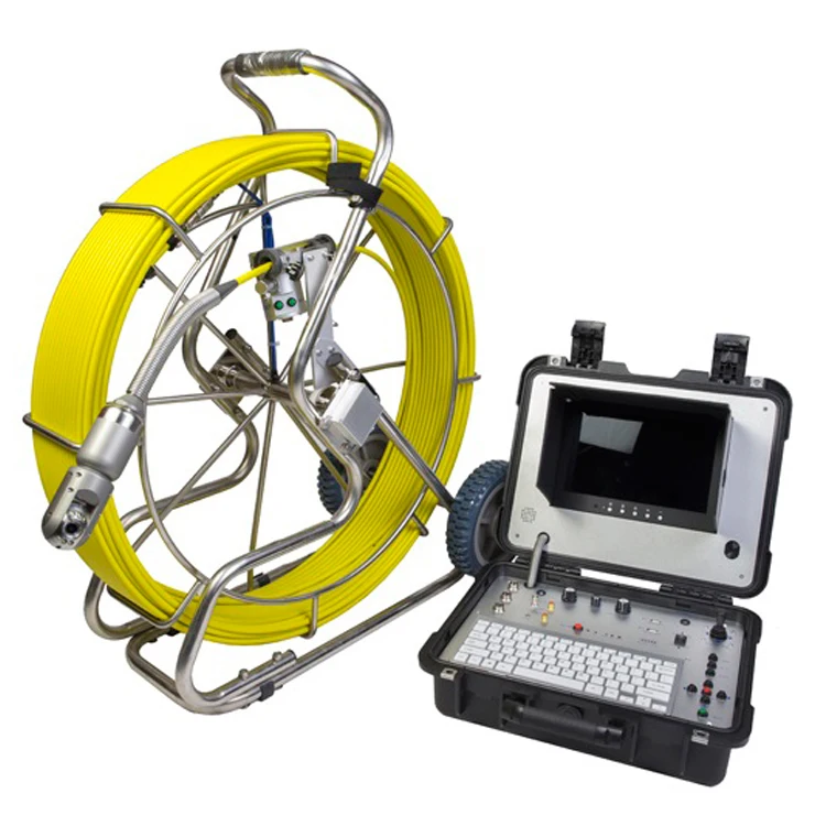 50MM camera push rod 100m cable 10 inch HD IPS LCD Screen monitor CCTV sewer pipeline