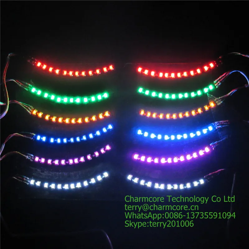 LED Eyelashes Eyelid False Eyelashes For Fashion Icon Saloon Pub Club Bar Party Handmade Extension Natural False Eyelashes