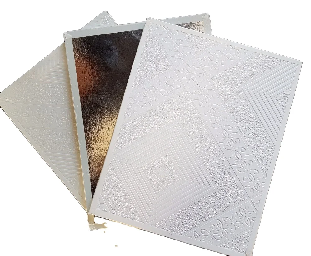 golden pvc laminated gypsum ceiling tiles