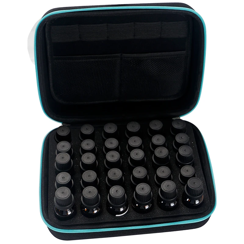 Custom Portable Travel Hard shell Cosmetic Essential Oil Organizer Storage carrying 30 bottles Essential Oil EVA Case