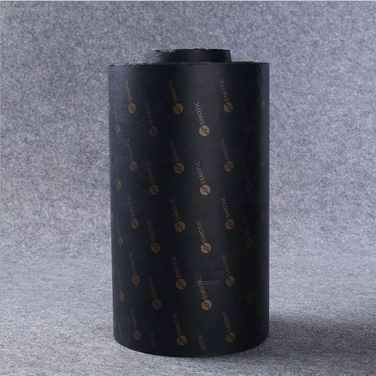 Customized printing logo eco friendly gift packaging black tissue wrapping paper