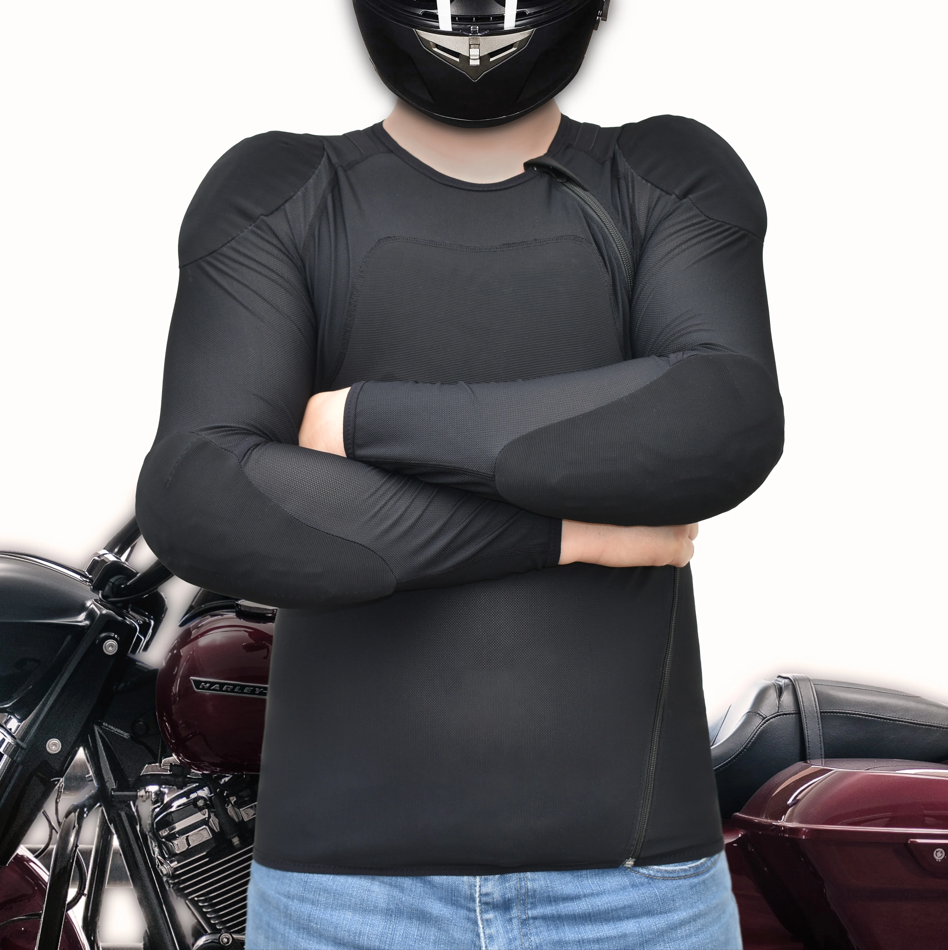 CE Level 1 LEVEL 2 Protective Motorcycle Body Armor Riding Armored Mesh Shirt With D3O  pad For All season