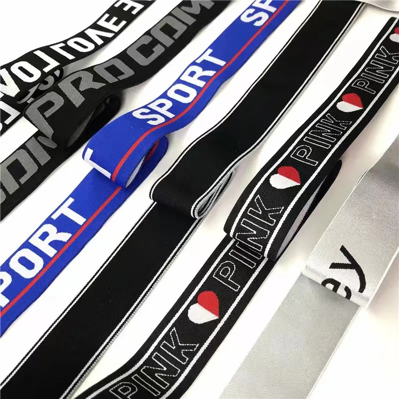 Custom Polyester 10mm-80mm Knitting Elastic Tape Elastic Band for Waistband