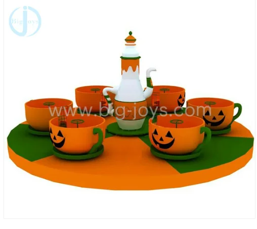Hottest Halloween Pumpkin Rotatory Cup Rides Kids Games Tea Cup Park Rides