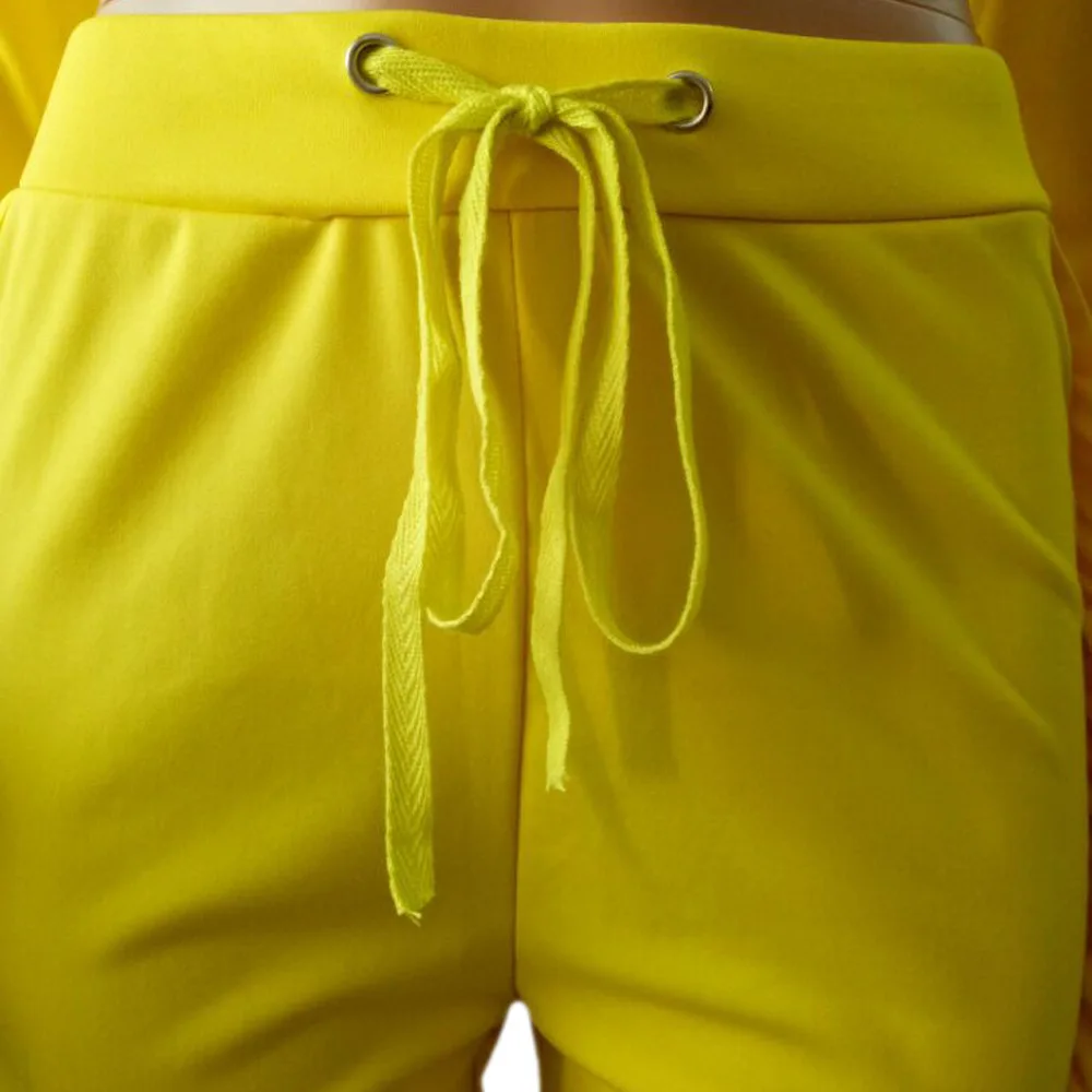 Модный новейший дизайн на заказ, Осень-зима, комплект из 2 предметов, укороченный Топ с длинным рукавом и толстовка, женский спортивный костюм