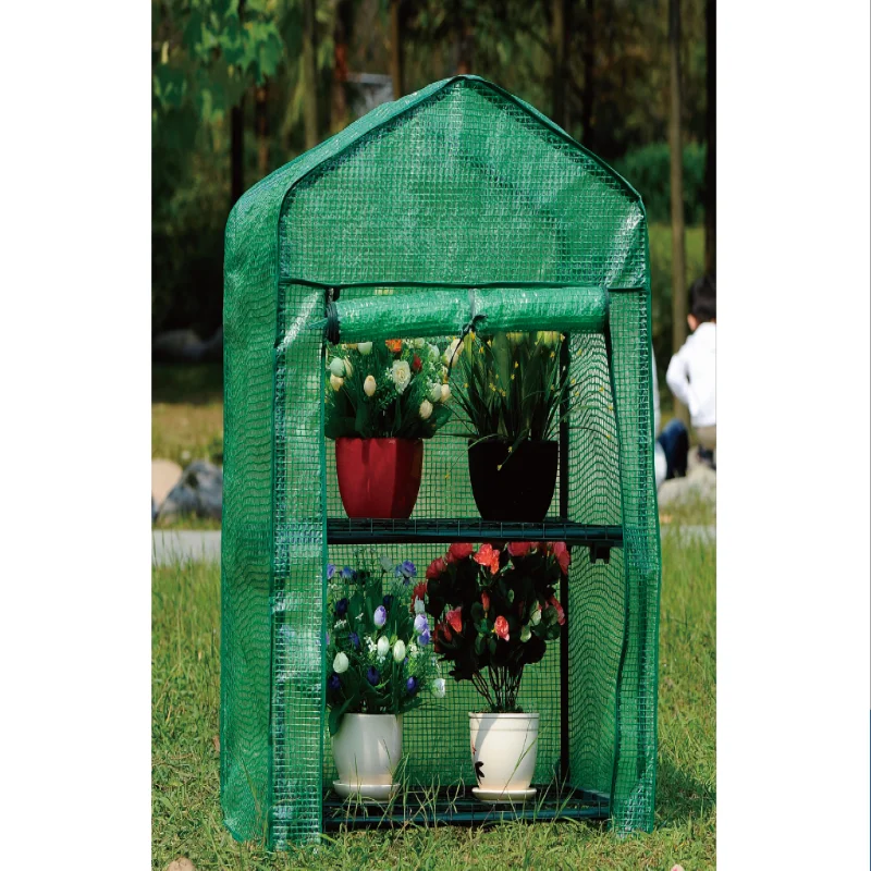 Quality Greenhouse Portable Mini Outdoor 2 Tier Green House
