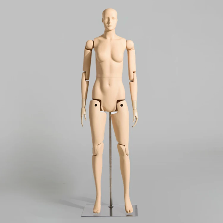 Window Display Robot Mannequin Female Adjustable Movable Joints Mannequin Fiberglass Flexible Mannequin Doll For Sale