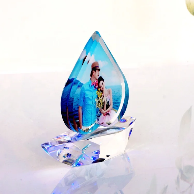 Beautiful Sublimation Blank Car Decoration Photo Frame Crystal Glass Photo Frame