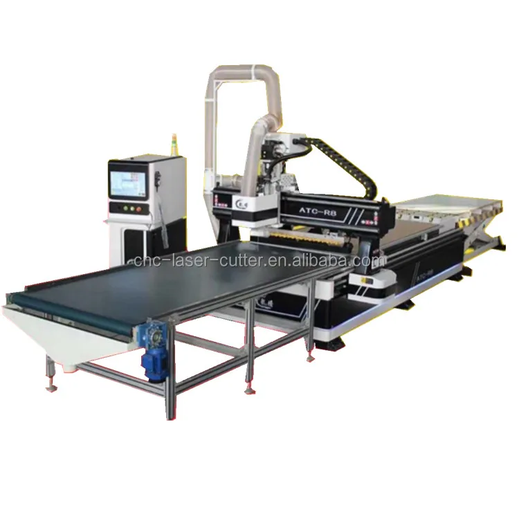 1325 cnc router atc nesting wood machine with auto loading unloading system for woodworking furniture making