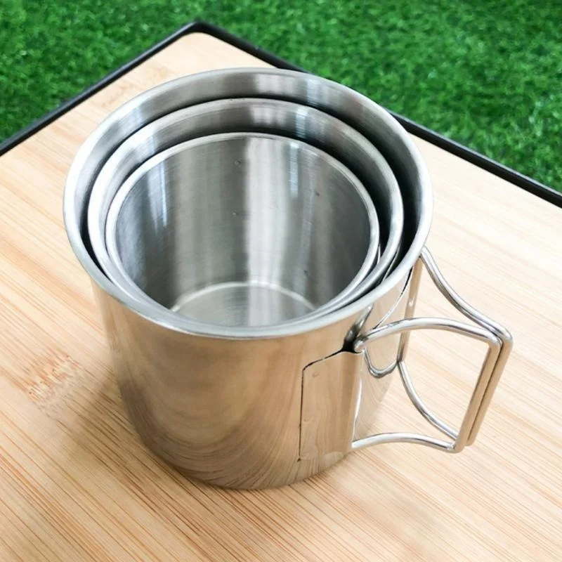 Polar Everest Stainless Steel 330ml Portable Camping Kitchen Mug Folding Outdoor Drinkware Water Coffee Cup Travel Mug