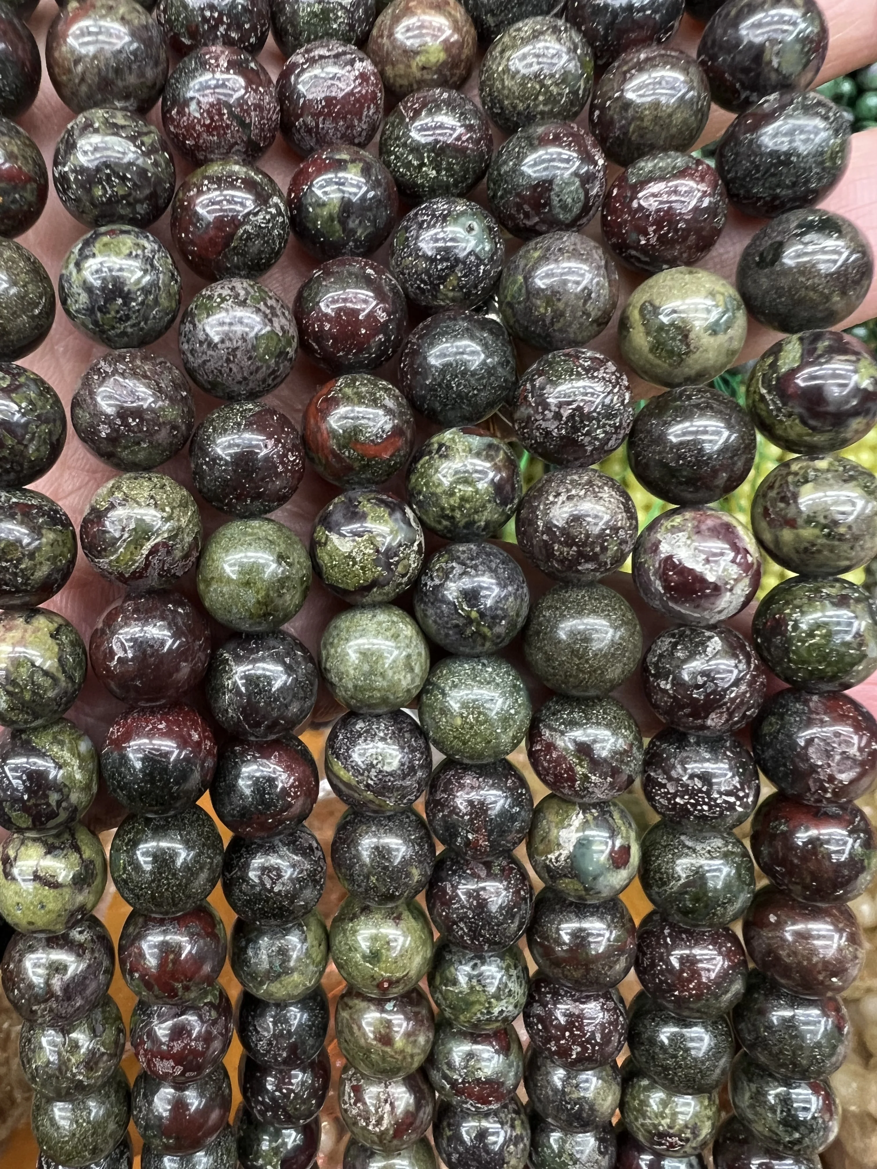 Natural Agate Stone Beads 6mm 8mm 10mm Loose Bead Dragon Blood Gemstone Beads For Jewelry Making