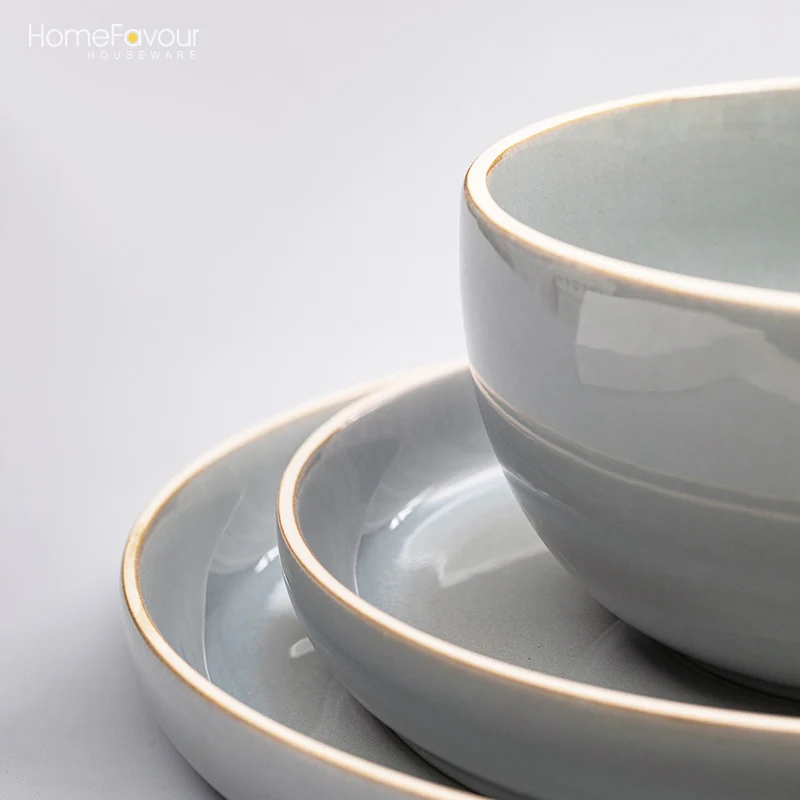 High-quality Ceramic Dinner Plates Set Ceramic Plate Dish Ceramic Plates Glaze Stoneware Dinner Dinnerware Sets