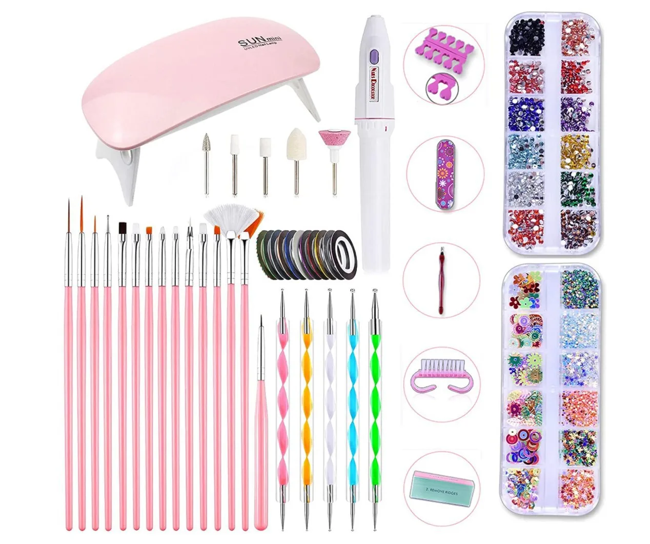 Popular Nail Tool set Smart Nail light USB Sander Nail Ornament set