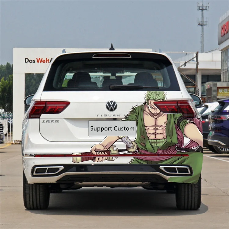 Anime tail car door side full body graphics sticker design custom printing car vinyl 3d anime for cars wrap decal stickers