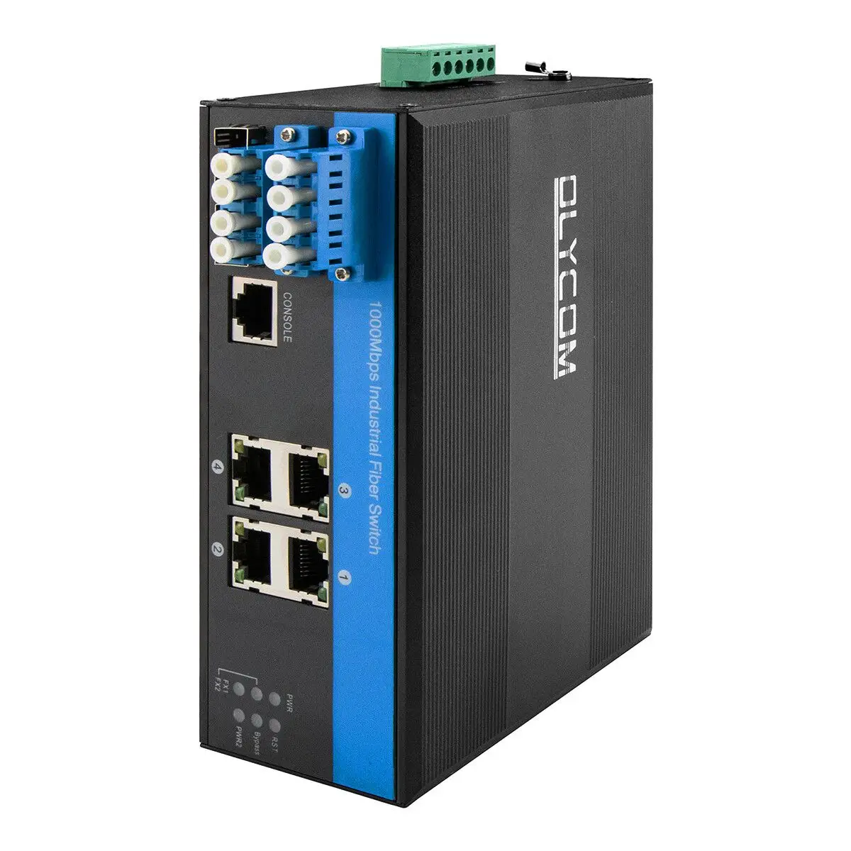 Hardened 6 port Gigabit Network Managed Optical Bypass Protection OBP Switch