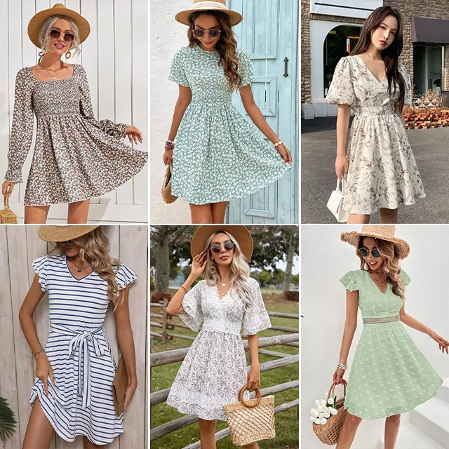 Brand New Bulk Quantity Cheap Sale Wholesale Factory Direct ropa Women Clothes casual dress used clothes