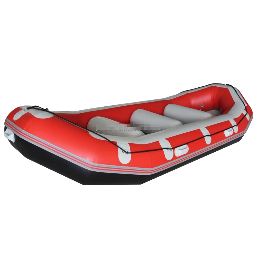CNWAGNER Inflatable Rubber Boat Self-Bailing Whitewater River Rafts Drifting Boats Outboard Motor Lake Rescue Aluminium Hypalon