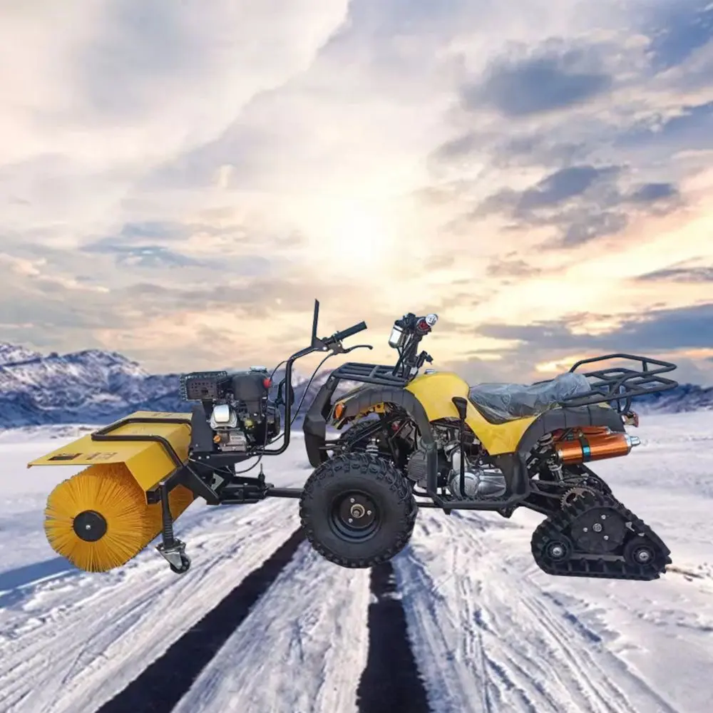 Latest Style Four-Wheel ATV Snowplow Vehicle with Electric Start Core Gear and Engine Components Snow Shovel Accessory