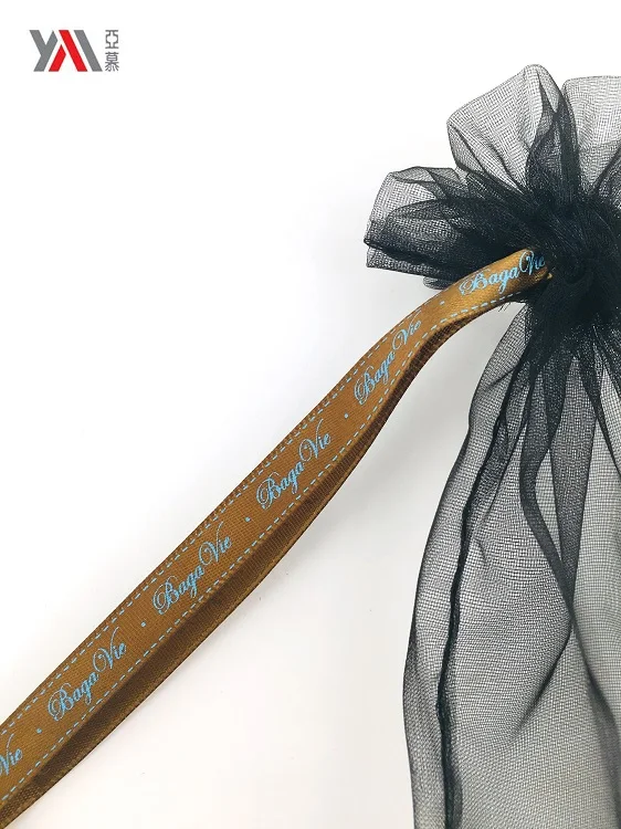 Factory supply custom organza drawstring gift pouch bag