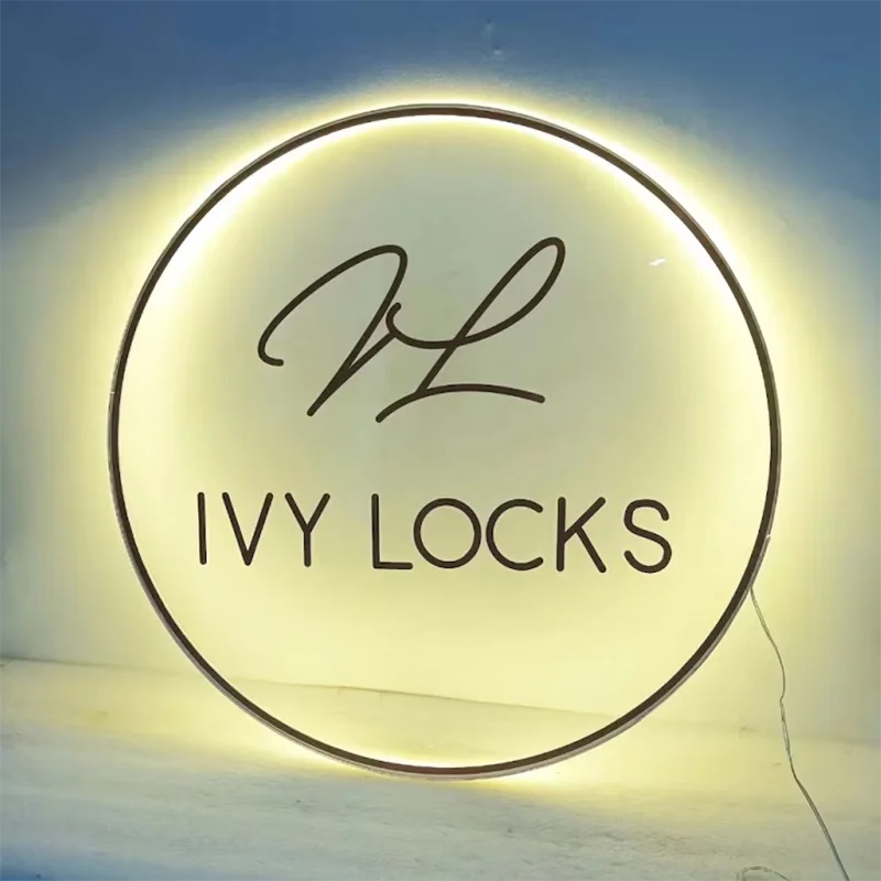 Professional Manufacturer Stainless Steel Halo Lit Signage Backlit Letter Sign Metal Face Channels Signs