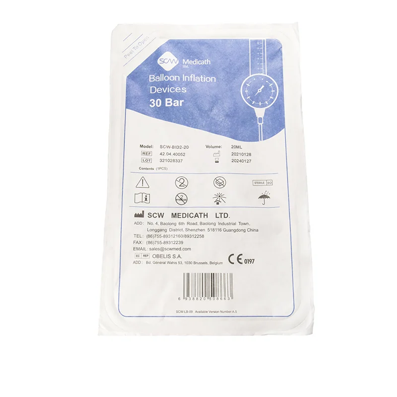 Disposable Inflation Device Kit Ercp  Gun Type Balloon Inflation Device PTCA Balloon Inflation Device