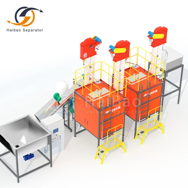 High quality professional PVC plastic recycling machine production line cutting sorting machine for plastic