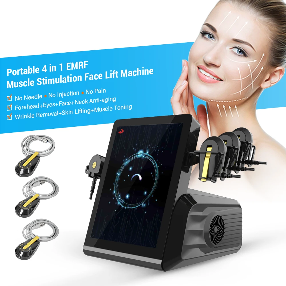 Promotion Newest EM RF face lift EMRF Pe face facial muscle stimulation machine for forehead & neck