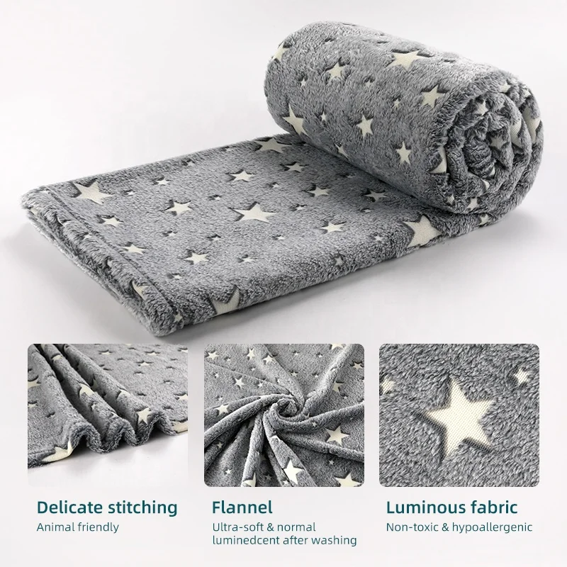 
Micro 100% Polyester Fleece Flannel Fleece Fabric for Glow in The Dark Throw Blanket 