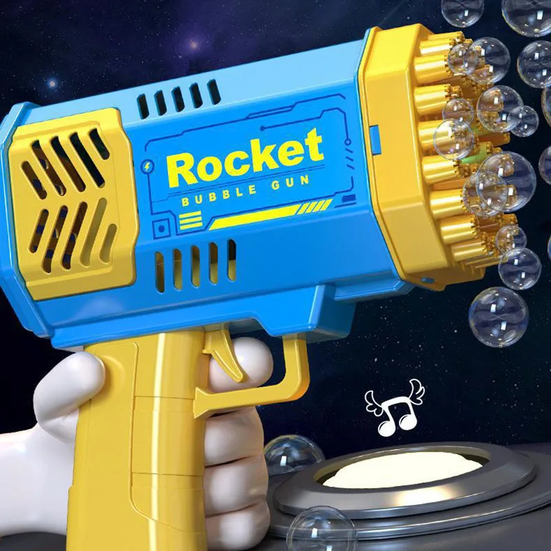 Оптовая продажа Лидер продаж автоматический электрический пистолет-пулемет Bazooka Bubble Gun 69 отверстие Bazoka игрушечный пистолет летняя игрушка