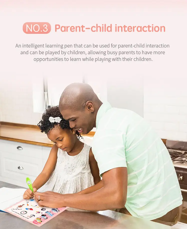 children 2-4 years  Smart Learning Pen Kids Education Smart Pen English Language Learning Reading Cards Reader for Children