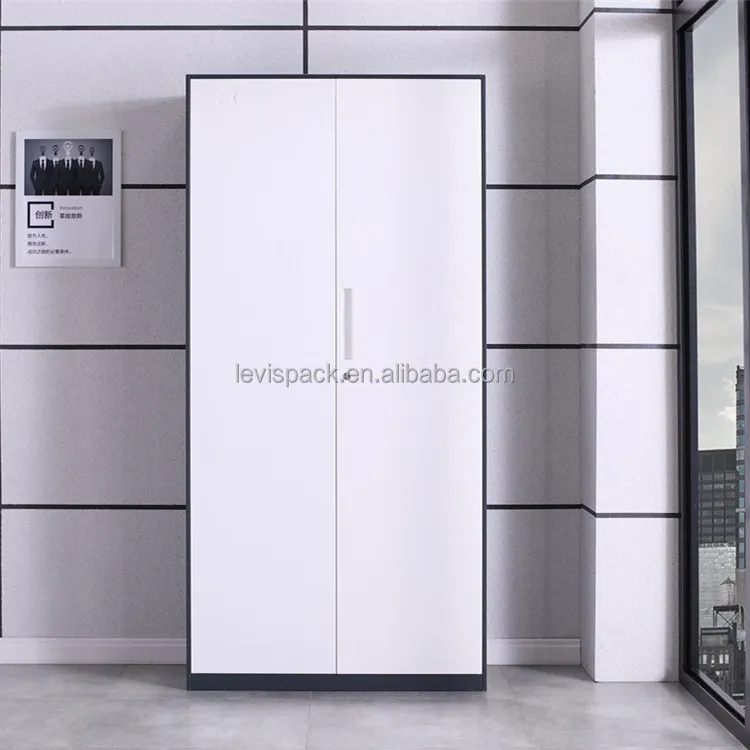 Economical office furniture cabinet manufacturers folding metal 2 door cupboard steel storage file cabinet