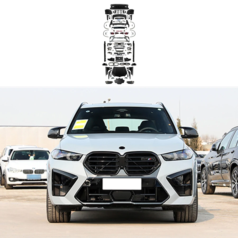 X5 F15 upgrade X5M F95 G05 LCI style body kit 2014-2018 front bumper head light hood LED diffuser F15 facelift car auto parts